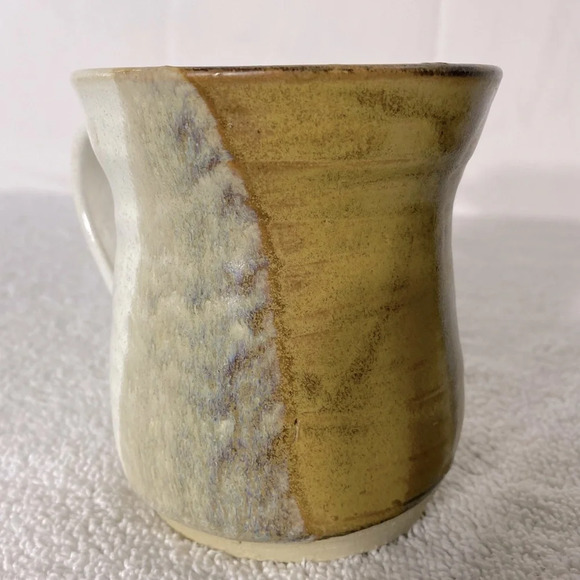 Vintage Ceramic Stoneware Cream Tan Pottery Mug Coffee Cup - Picture 6 of 13